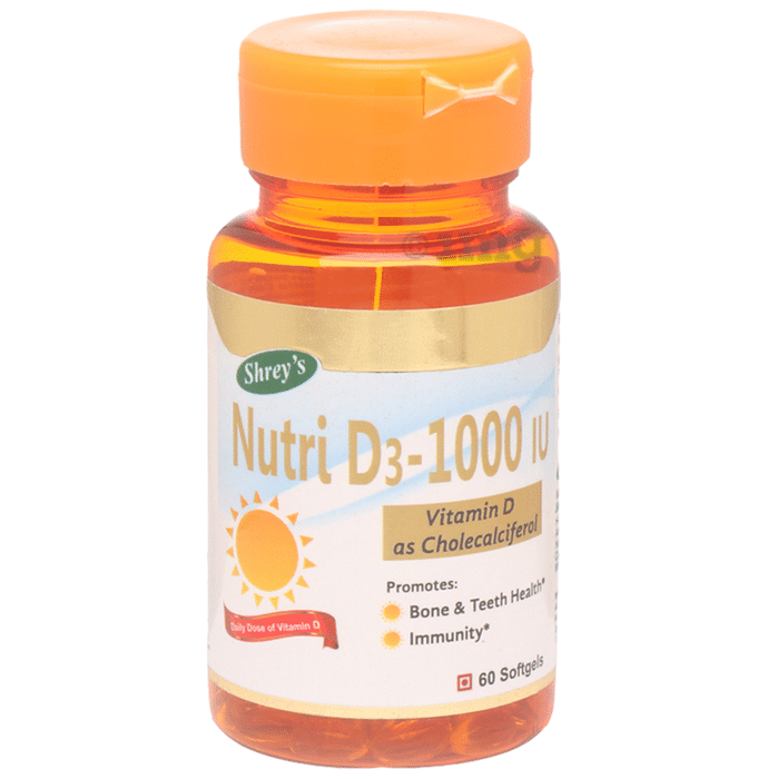 Shrey's Nutri D3 - 1000IU Softgels