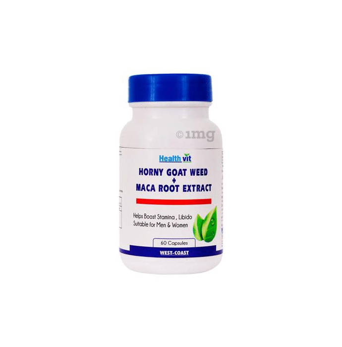 HealthVit Horny Goat Weed with Maca Root Extract Capsule