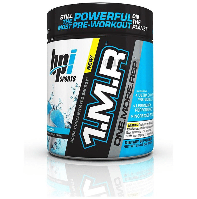 BPI Sports 1MR One More Rep Ultra Concentrated Energy Supplement Powder Snow Cone