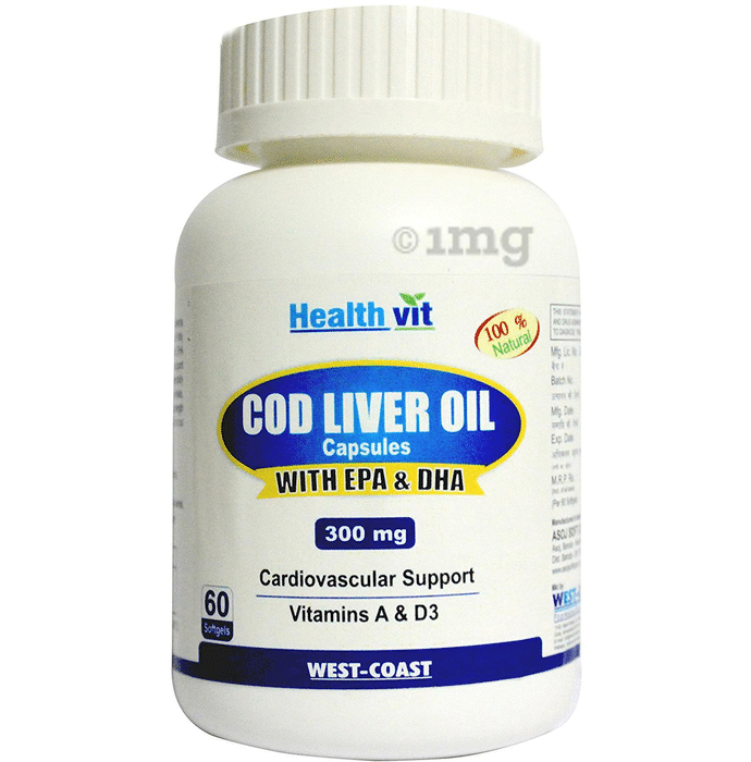 HealthVit Cod Liver Oil 300mg  Capsule