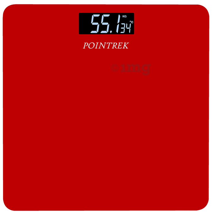Pointrek Digital/LCD Weighing Scale Red Glass