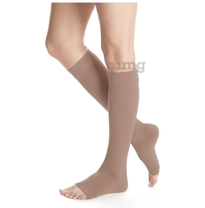 Maxis Cotton Knee Length Stocking Large Beige