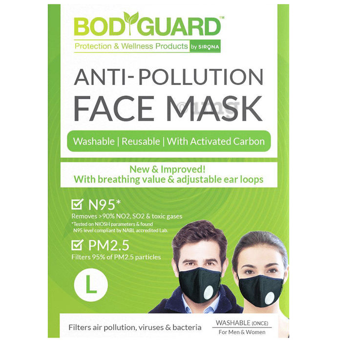 Bodyguard Large N95 + PM2.5 Anti-Pollution Face Mask with Valve & Activated Carbon