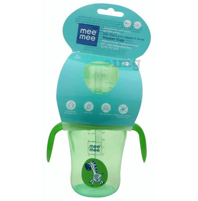 Mee Mee 2 in 1 Spout and Straw Sipper Cup Green