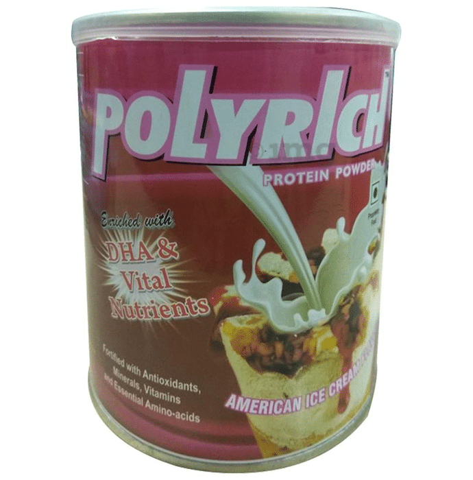Polyrich Protein Powder with DHA, Vitamins & Minerals | Flavour American Ice Cream