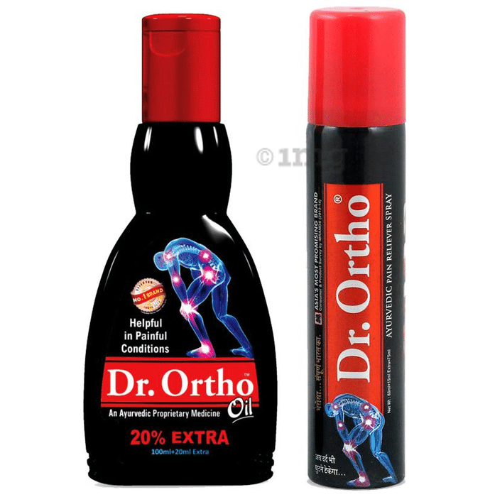 Dr Ortho Combo Pack of Pain Relief Oil 120ml & Spray 75ml