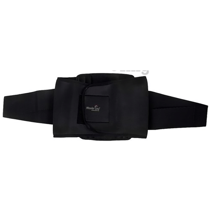 Wonder Care B107 Lumbar Support - Breathable Elastic Back Support Medium Black