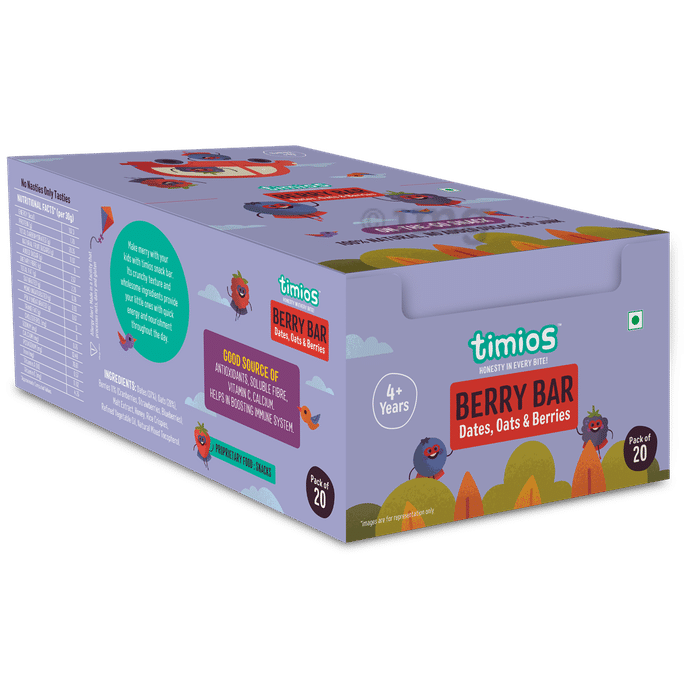 Timios Berry Bar 4+ Years Gift Pack of  Natural & Healthy Energy Bars