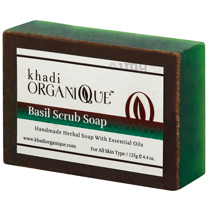 Khadi Organique Basil Scrub Soap