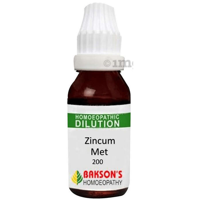 Bakson's Homeopathy Zincum Met Dilution 200 CH