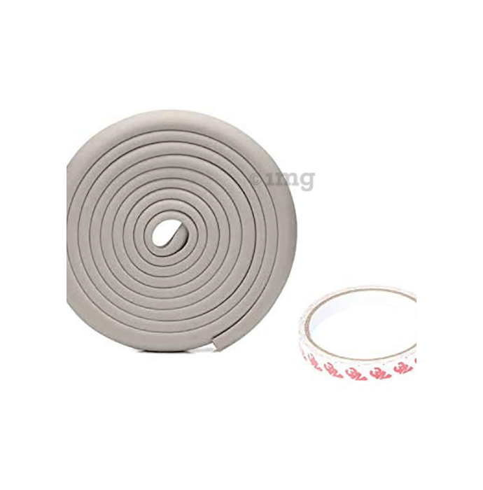 Safe-O-Kid Unique High Density L-Shaped 5mtr Long 1 Edge Guard Strip with 4 Corners Grey