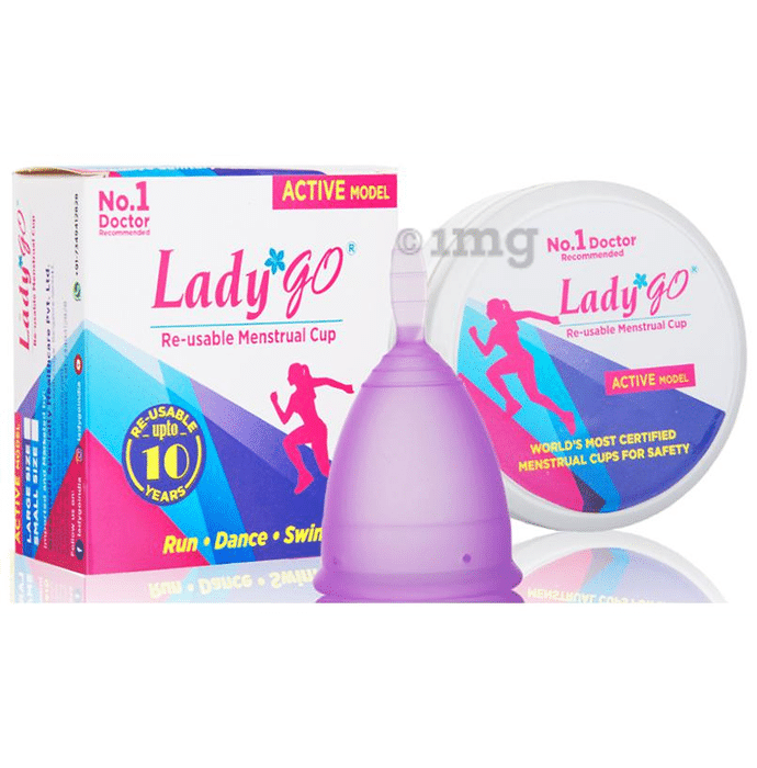 Lady Go Re-Usable Menstrual Cup Small Active Model