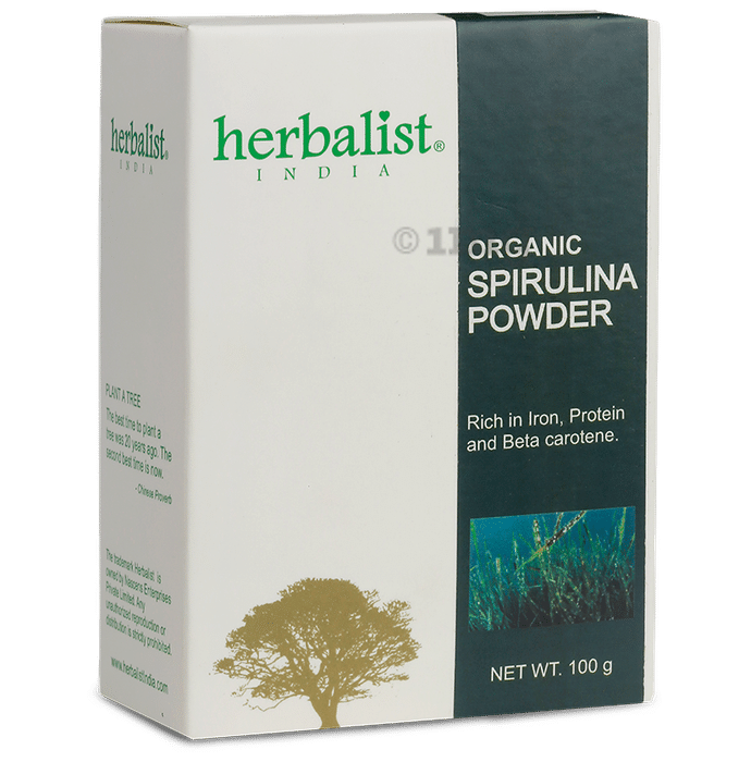Herbalist Spirulina powder - Purest source of Spirulina 100% Organnic Ingredients Powder
