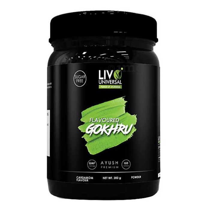 Livo Universal Flavoured Gokhru Powder Cardamom