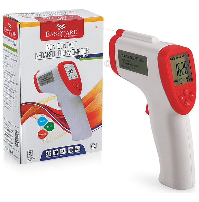 EASYCARE EC 5031 Non-Contact Infra Red Thermometer Red