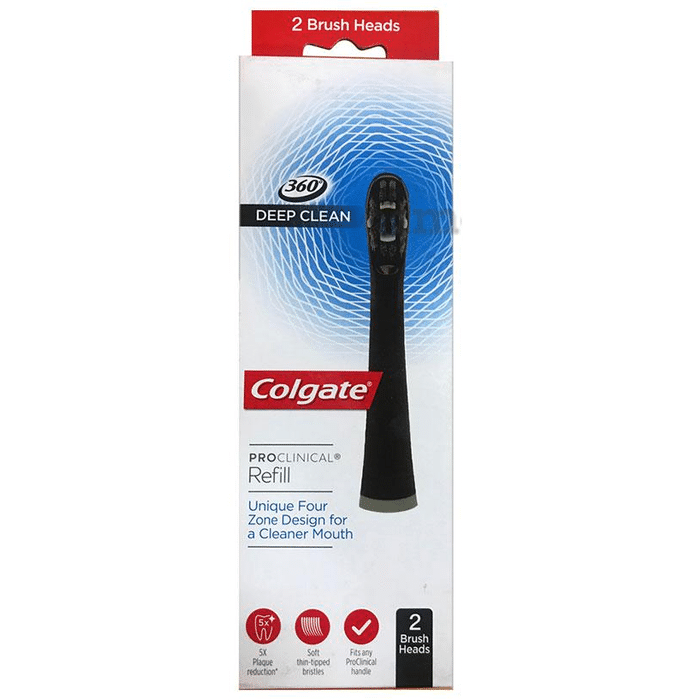 Colgate Battery Powered Toothbrush Refill Proclinical Charcoal