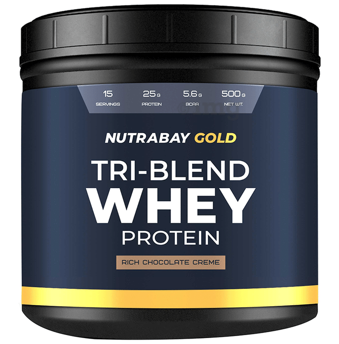 Nutrabay Gold Tri-Blend Whey Protein Rich Chocolate Creme