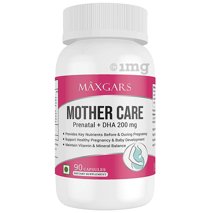 Maxgars Mother Care Prenatal + DHA 200mg Capsule