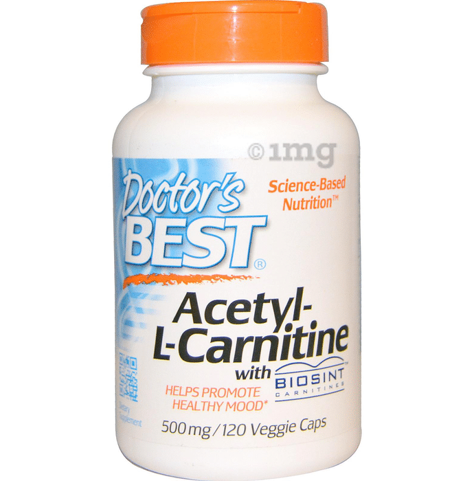 Doctor's Best Acetyl-L-Carnitine with Biosint 500mg Veggie Caps | Promotes Healthy Mood