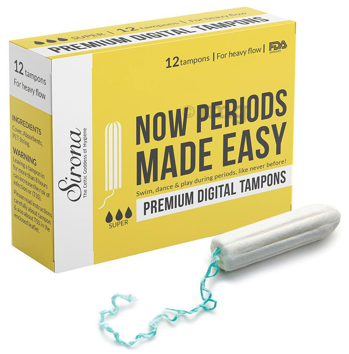 Sirona Now Periods Made Easy Premium Digital Tampons Super