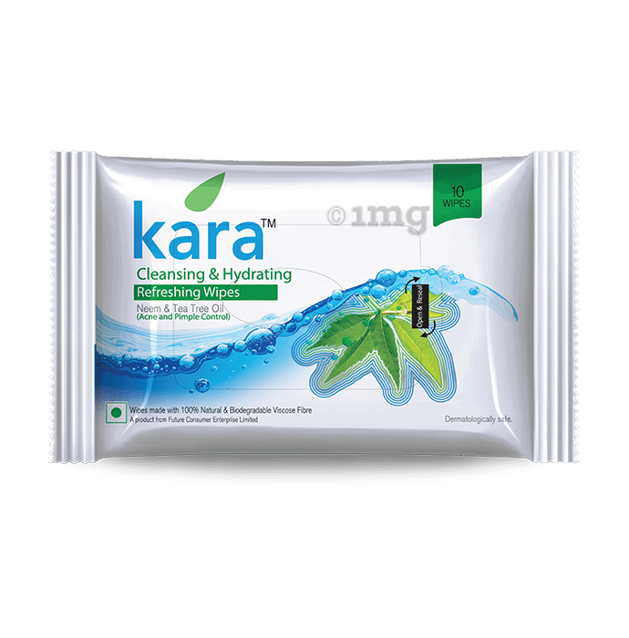 Kara Cleansing and Hydrating Neem and Tea Tree Oil Wipes