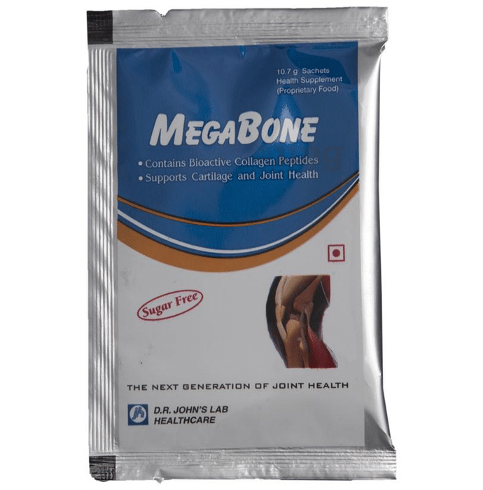 Megabone Granules with Collagen Peptides for Cartilage & Joint Health | Sugar Free | Flavour