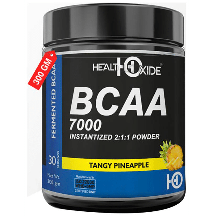 HealthOxide BCAA 7000 Instantized 2:1:1 Powder Tangy Pineapple
