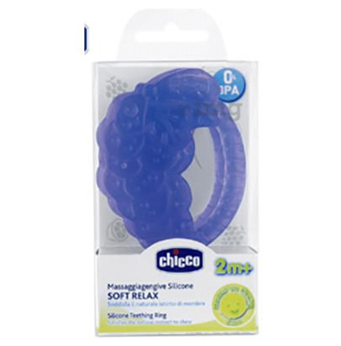 Chicco Soft Relax Sil Teethers 2m+ Blue
