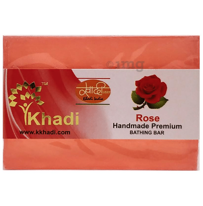 Khadi India Rose Handmade Premium Bathing Bar