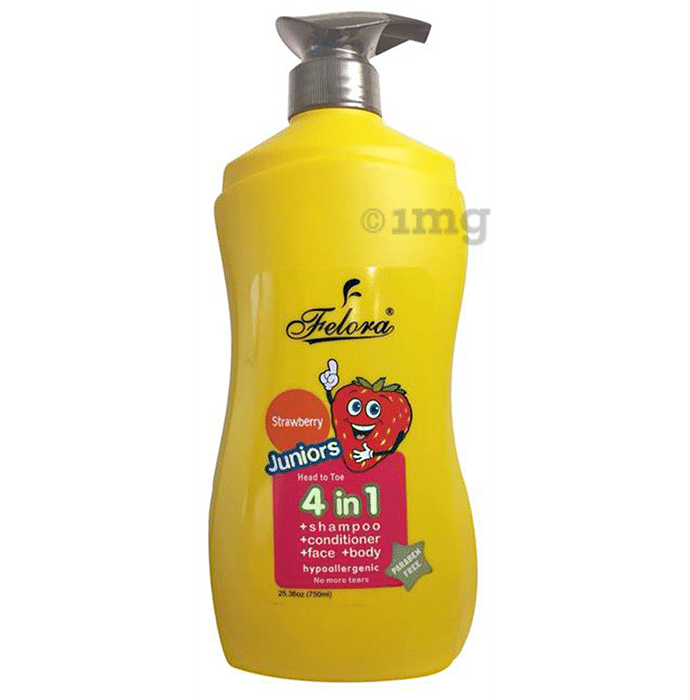 Felora Juniors Head to Toe 4 in 1 Shampoo + Conditioner + Bodywash Strawberry