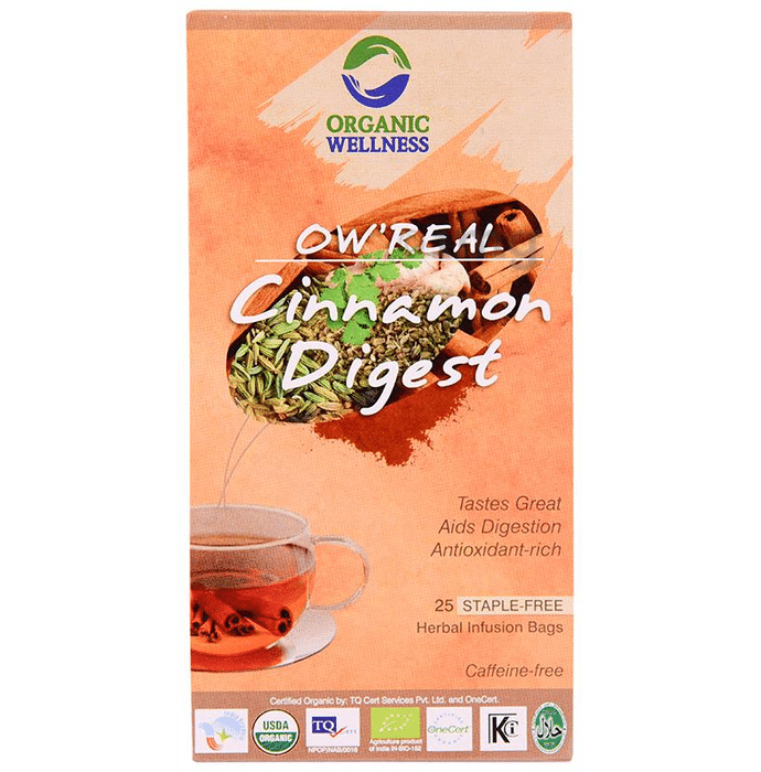 Organic Wellness OW' Real Cinnamon Herbal Infusion Bags Digest