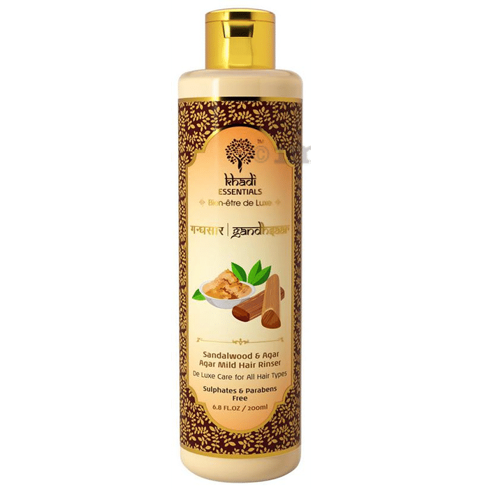 Khadi Essentials Gandhsaar- Sandalwood & Agar Agar Mild Hair Rinser