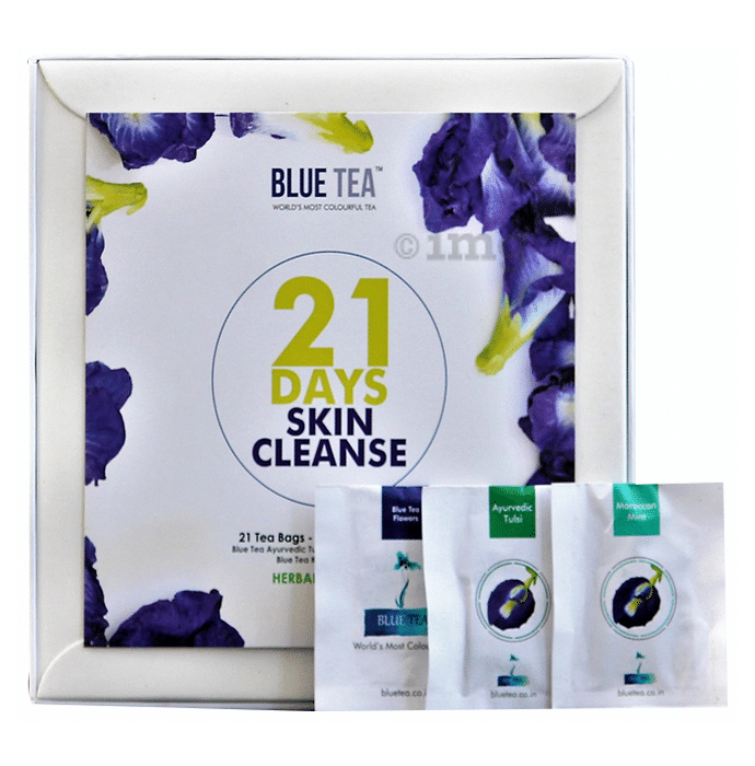 Blue Tea Herbal Tea Gifts 21 Days Skin Cleanse Assorted Tea