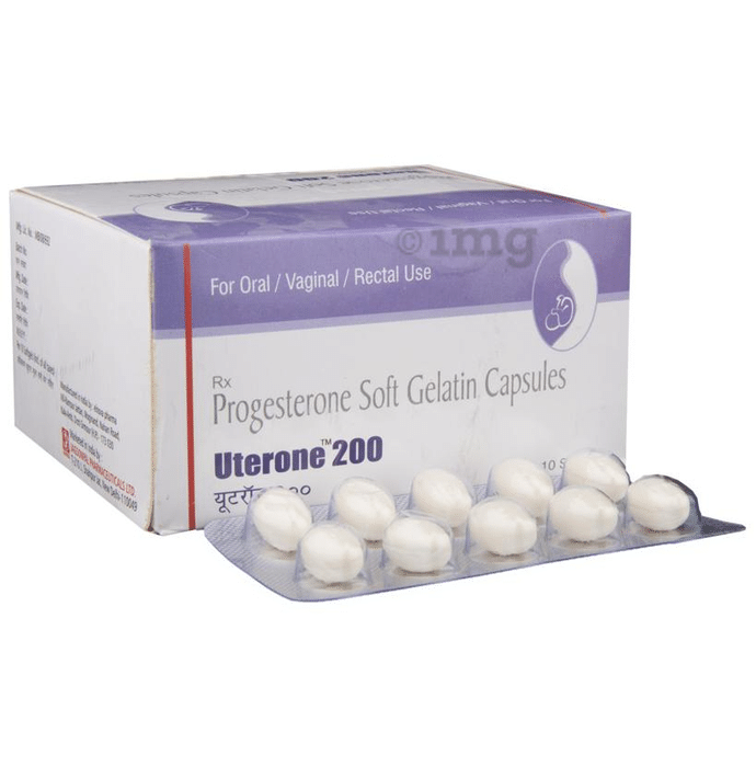 Uterone 200 Soft Gelatin Capsule