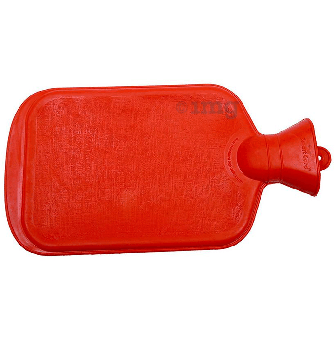 Smart Care Classic Hot Water Bag Red Orange One Side Ribbed