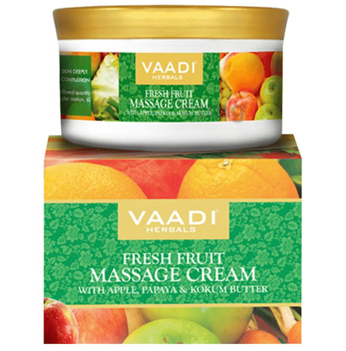 Vaadi Herbals Value Pack of Fresh Fruit Massage Cream with Apple, Papaya & Kokum Butter