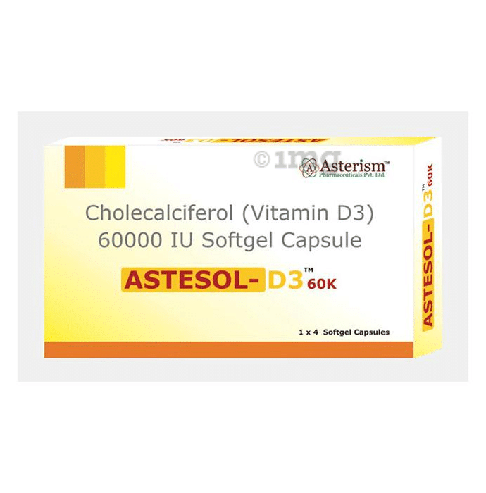 Astesol-D3 60K Soft Gelatin Capsule