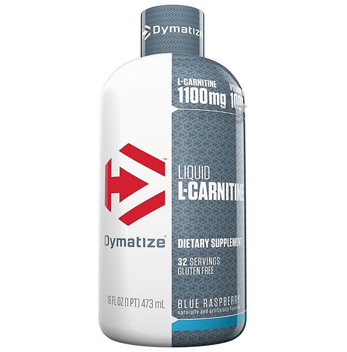 Dymatize L-Carnitine 1100mg for Fat Burning | Flavour Liquid Blue Raspberry