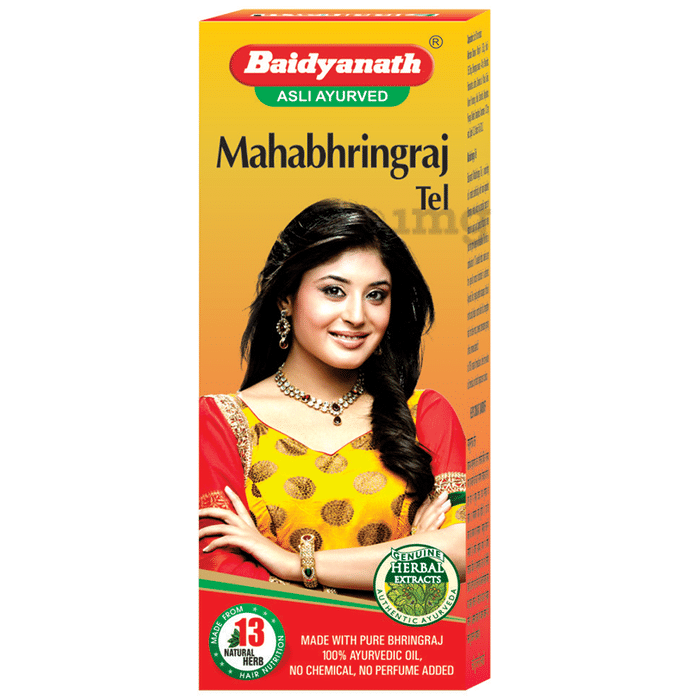 Baidyanath (Nagpur) Mahabhringraj Tel Ayurvedic Hair Oil | Helps Reduce Hair Fall