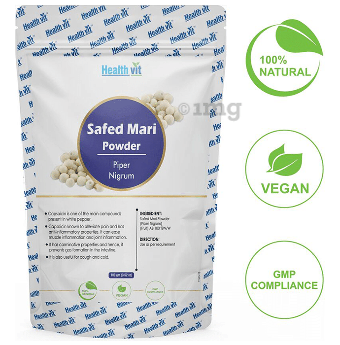 HealthVit Natural Safed Mari (Piper Nigrum) Powder