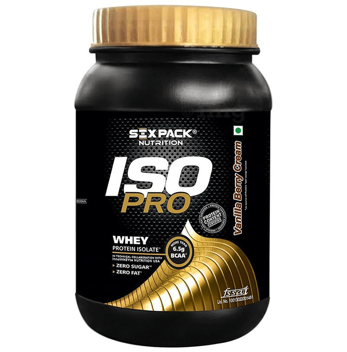 Sixpack Nutrition Iso Pro 100% Whey Protein Isolate Powder Vanilla Berry Cream