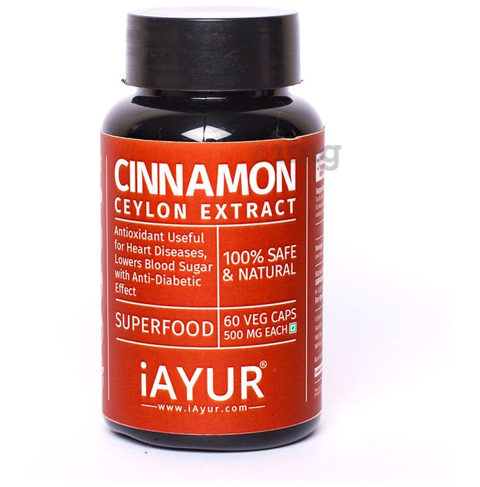 iAYUR Cinnamon Extract 500mg Veg Capsule
