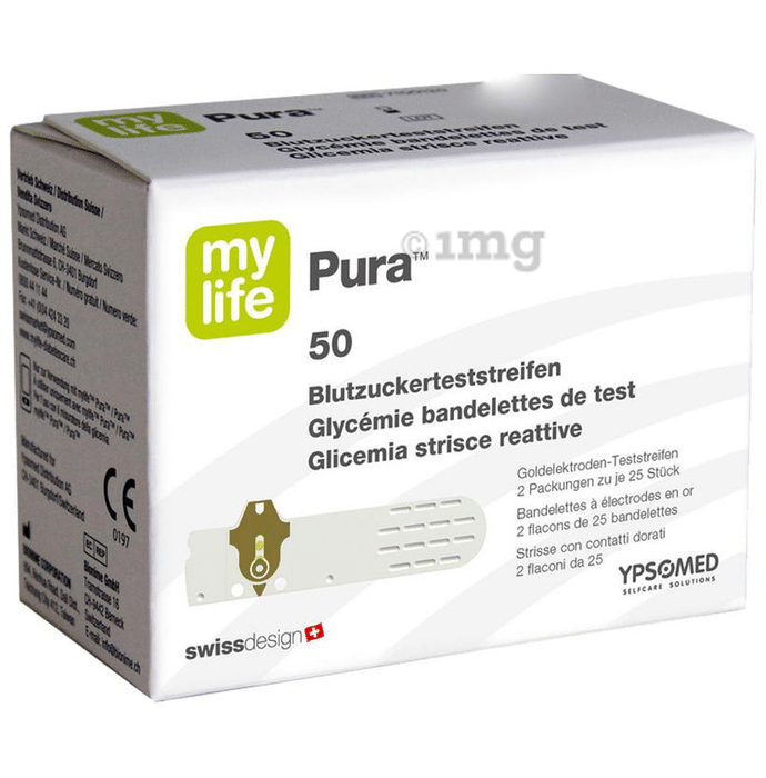 MyLife Pura X Blood Glucose Test Strip (Only Strip) White