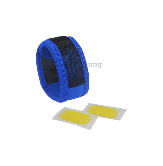 Safe-O-Kid Blue Anti-Mosquito Band with 2 Refills and Free 6 Anti Mosquito Patches / Stickers
