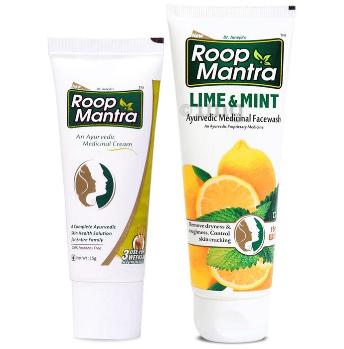 Roop Mantra  Combo Pack of Face Cream 15gm & Lime Mint Face Wash 115ml