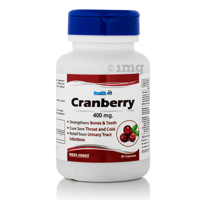 HealthVit Cranberry Extract 400 mg Capsules for Fat Loss & Women Care
