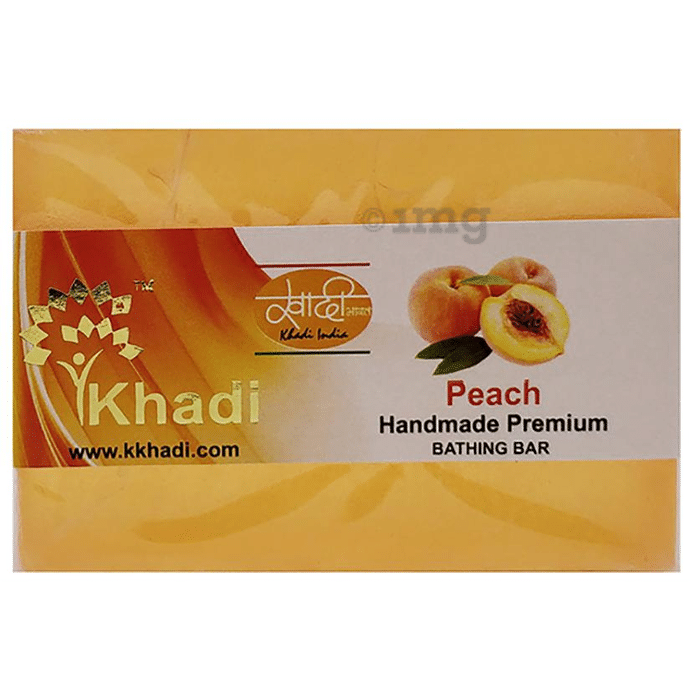 Khadi India Peach Handmade Premium Bathing Bar
