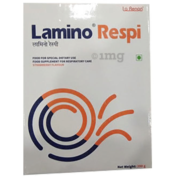 Lamino Respi Powder | Food Supplement for Respiratory Care | Flavour Strawberry