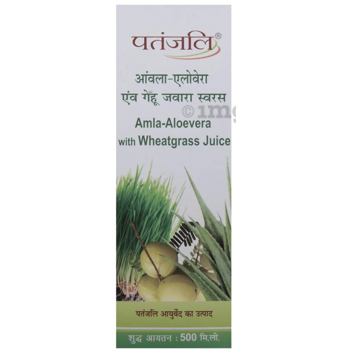 Patanjali Ayurveda Amla-Aloe Vera with Wheat Grass Juice: Buy bottle of 500  ml Juice at best price in India | 1mg