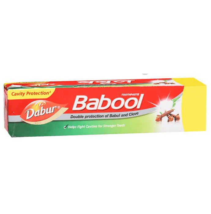 Dabur Babool Cavity Protection Toothpaste with Toothbrush Free